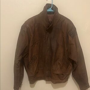 Men's Classic Brown Bomber Jacket